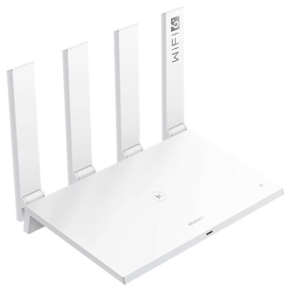 HUAWEI AX3 Dual-core WiFi 6 Plus Wireless Router 1.2GHz CPU 2.4GHz + 5GHz 128MB RAM 160MHz Frequency Bandwidth 3000Mbps 2 Signal Amplifiers Internet Protection - White